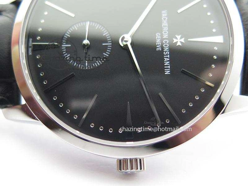 Patrimony SS MK Maker Best Edition Black Dial On Black Leather Strap Sec@6
