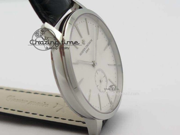 Patrimony SS MK Maker Best Edition White Dial On Black Leather Strap Sec@6