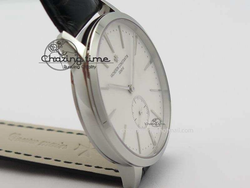 Patrimony SS MK Maker Best Edition White Dial On Black Leather Strap Sec@6