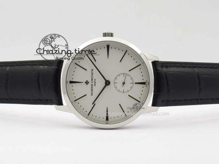Patrimony SS MK Maker Best Edition White Dial On Black Leather Strap Sec@6