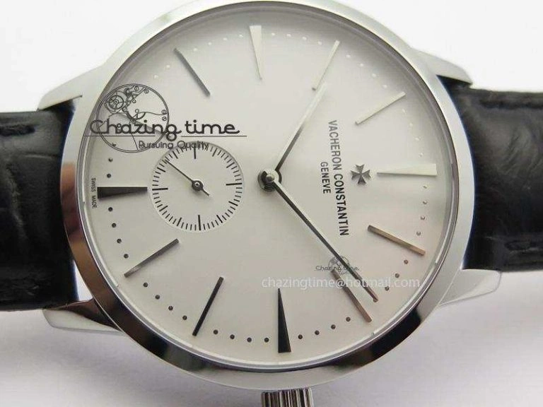 Patrimony SS MK Maker Best Edition White Dial On Black Leather Strap Sec@6