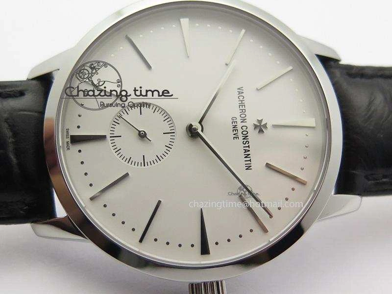 Patrimony SS MK Maker Best Edition White Dial On Black Leather Strap Sec@6