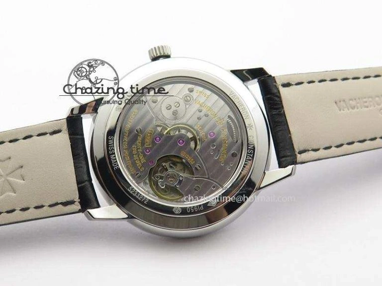 Patrimony SS MK Maker Best Edition White Dial On Black Leather Strap Sec@6