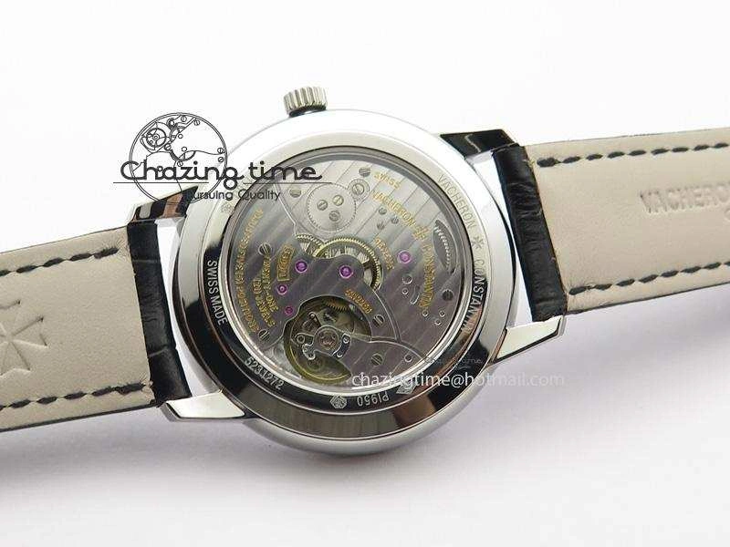 Patrimony SS MK Maker Best Edition White Dial On Black Leather Strap Sec@6