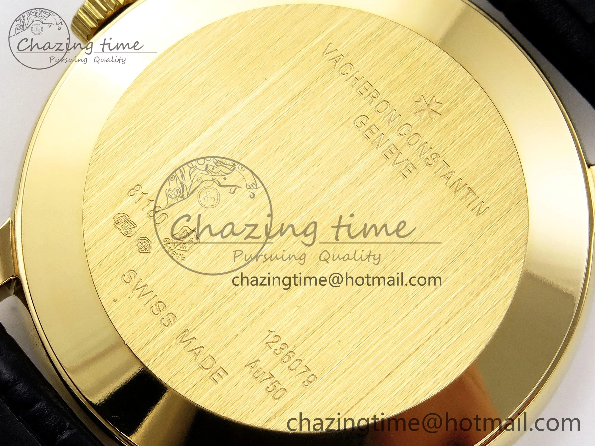 Patrimony YG KZF Best Edition Green Dial on Black Leather Strap MIYOTA 9015
