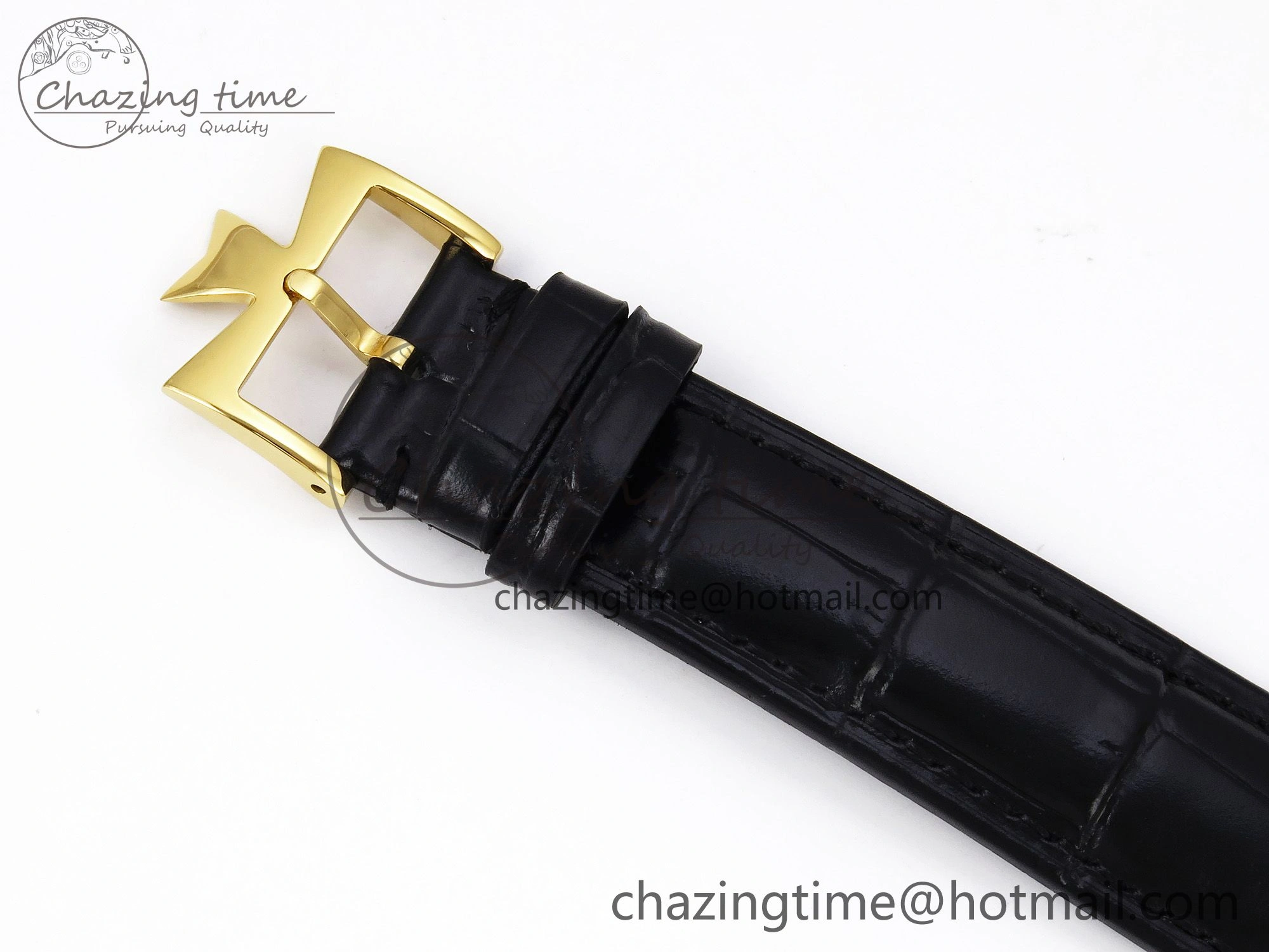 Patrimony YG KZF Best Edition Green Dial on Black Leather Strap MIYOTA 9015