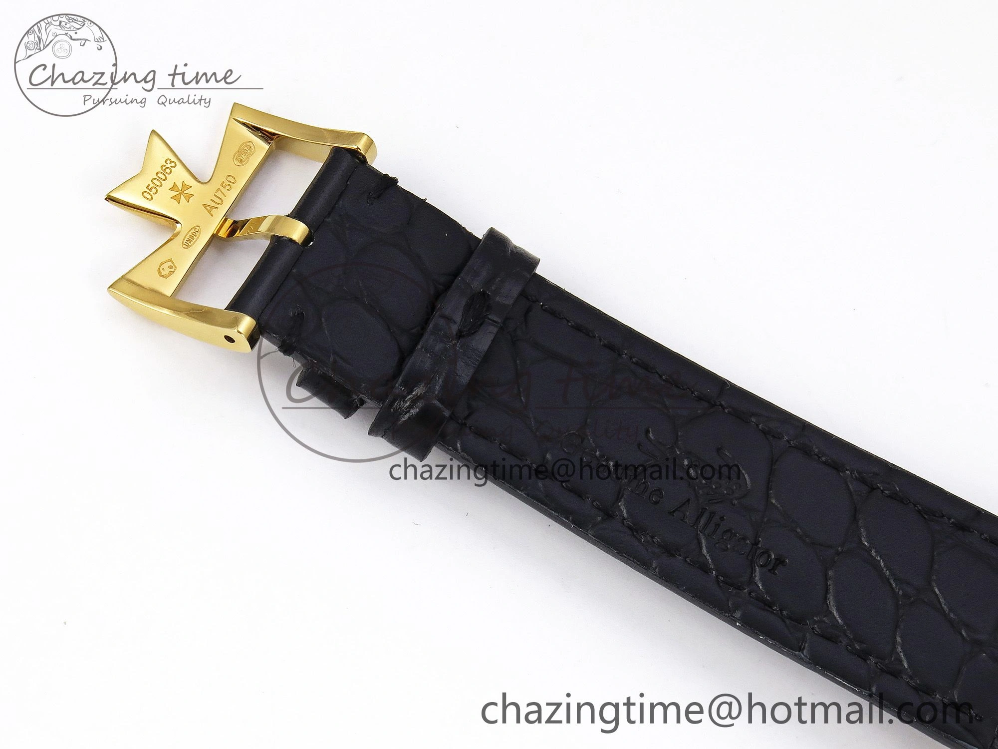 Patrimony YG KZF Best Edition Green Dial on Black Leather Strap MIYOTA 9015