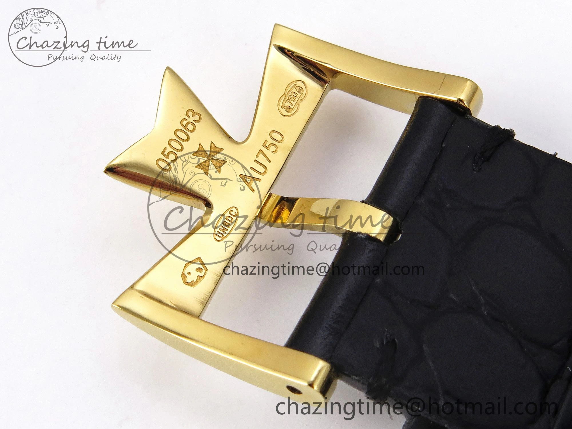 Patrimony YG KZF Best Edition Green Dial on Black Leather Strap MIYOTA 9015