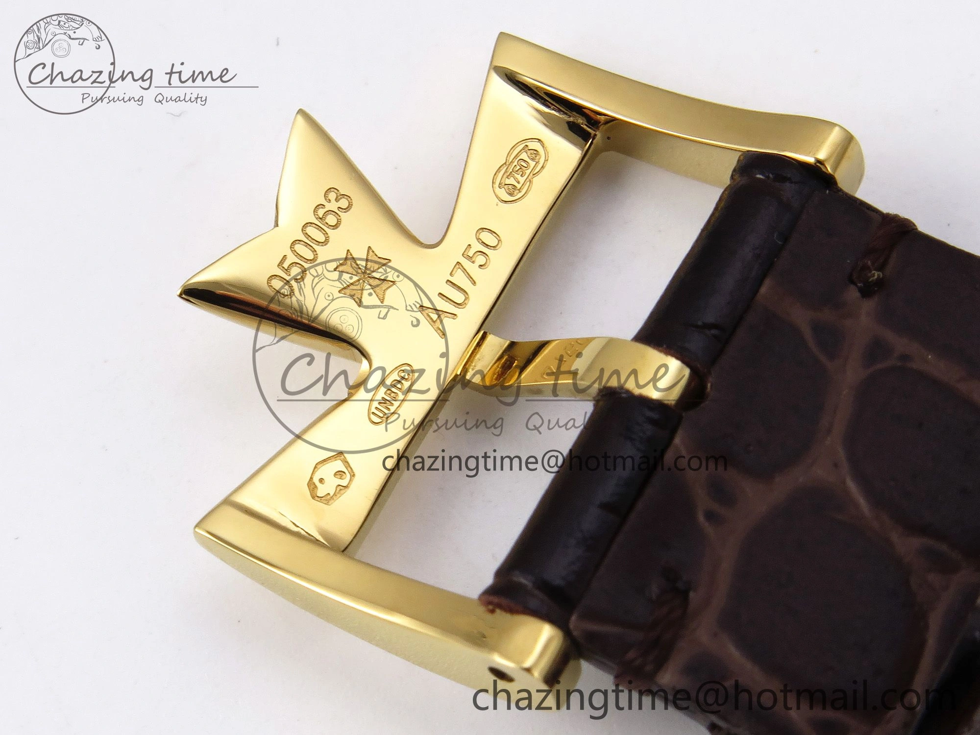 Patrimony YG KZF Best Edition White Dial on Brown Leather Strap MIYOTA 9015