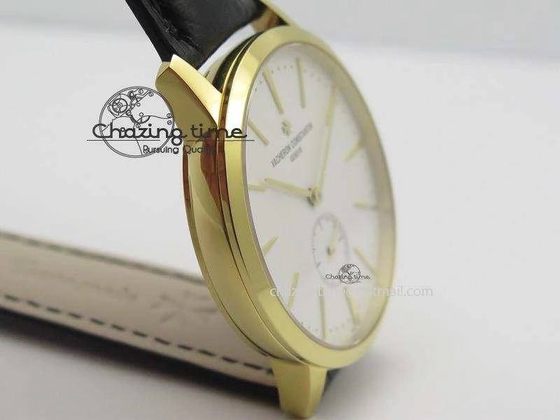 Patrimony YG MK Maker Best Edition White Dial On Black Leather Strap Sec@6