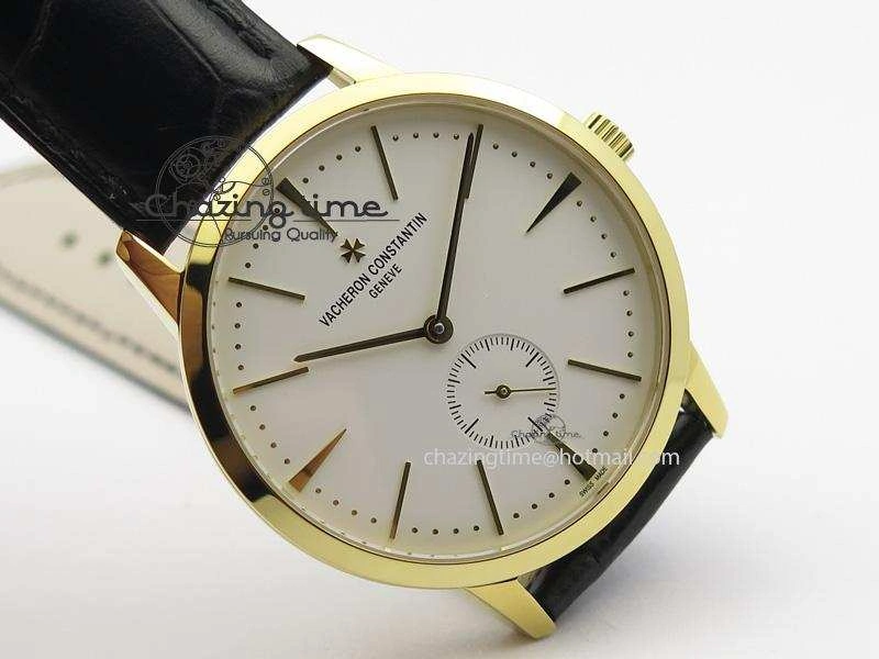 Patrimony YG MK Maker Best Edition White Dial On Black Leather Strap Sec@6