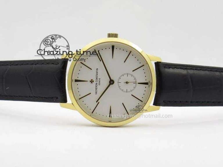 Patrimony YG MK Maker Best Edition White Dial On Black Leather Strap Sec@6