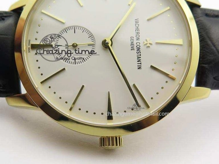 Patrimony YG MK Maker Best Edition White Dial On Black Leather Strap Sec@6