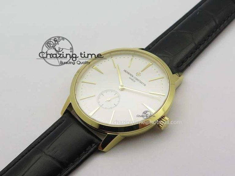 Patrimony YG MK Maker Best Edition White Dial On Black Leather Strap Sec@6