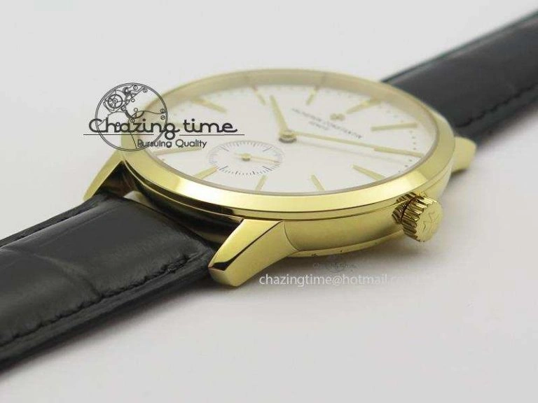 Patrimony YG MK Maker Best Edition White Dial On Black Leather Strap Sec@6