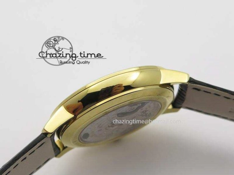 Patrimony YG MK Maker Best Edition White Dial On Black Leather Strap Sec@6