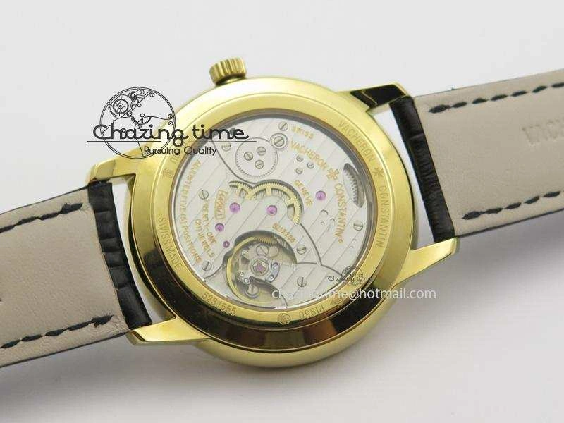 Patrimony YG MK Maker Best Edition White Dial On Black Leather Strap Sec@6
