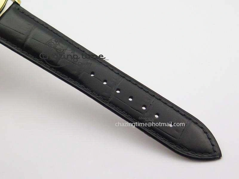 Patrimony YG MK Maker Best Edition White Dial On Black Leather Strap Sec@6