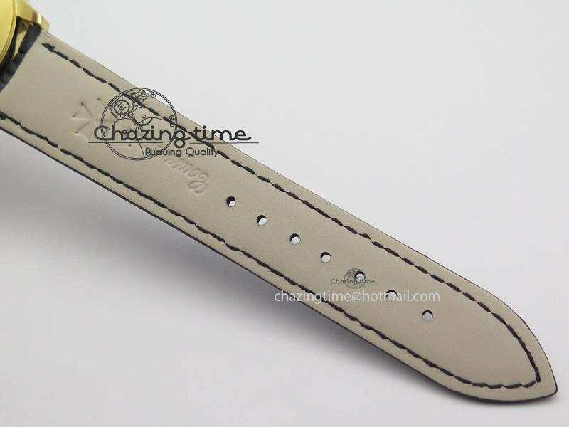 Patrimony YG MK Maker Best Edition White Dial On Black Leather Strap Sec@6