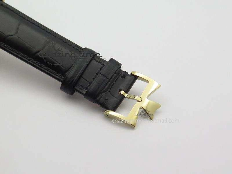 Patrimony YG MK Maker Best Edition White Dial On Black Leather Strap Sec@6