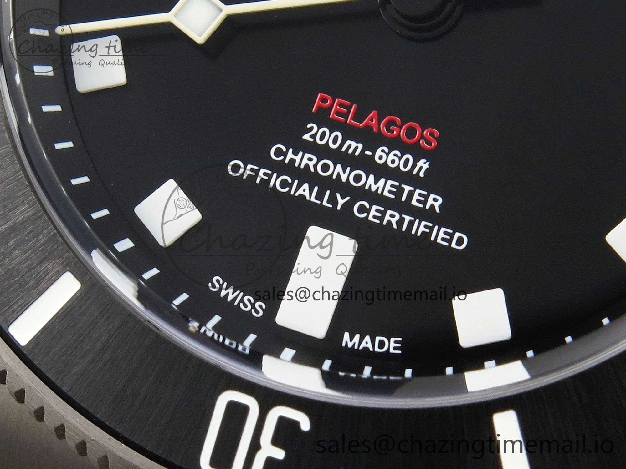 Pelagos 39mm Titanium ZF 1:1 Best Edition Black Dial on Titanium Bracelet A2824 V2