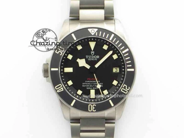 Pelagos 39mm Titanium ZF 1:1 Best Edition Black Dial on Titanium Bracelet A2824 V2