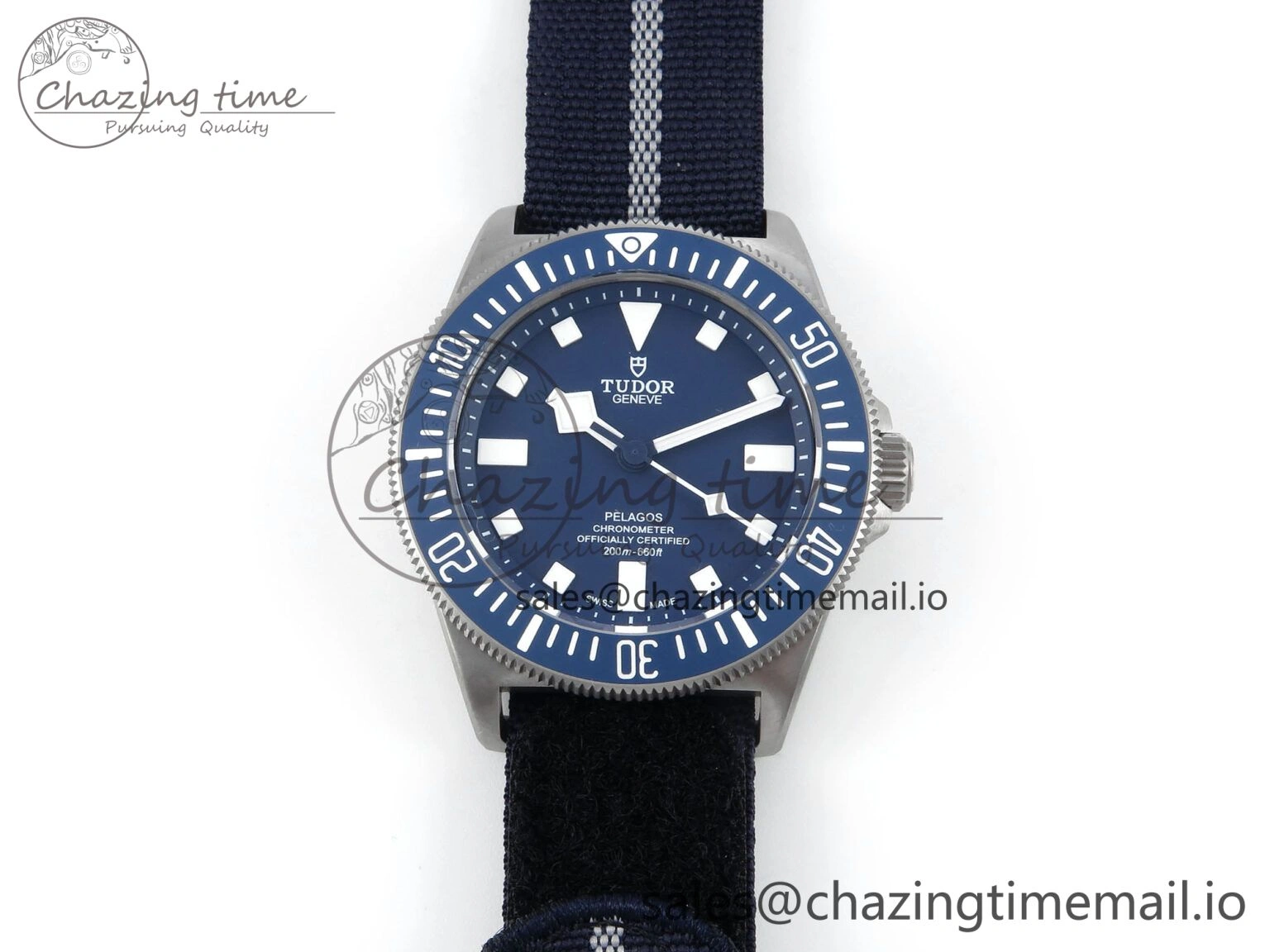 Pelagos FXD 25707B M+F 1:1 Best Edition Blue Dial on Blue Nylon Strap 8N24