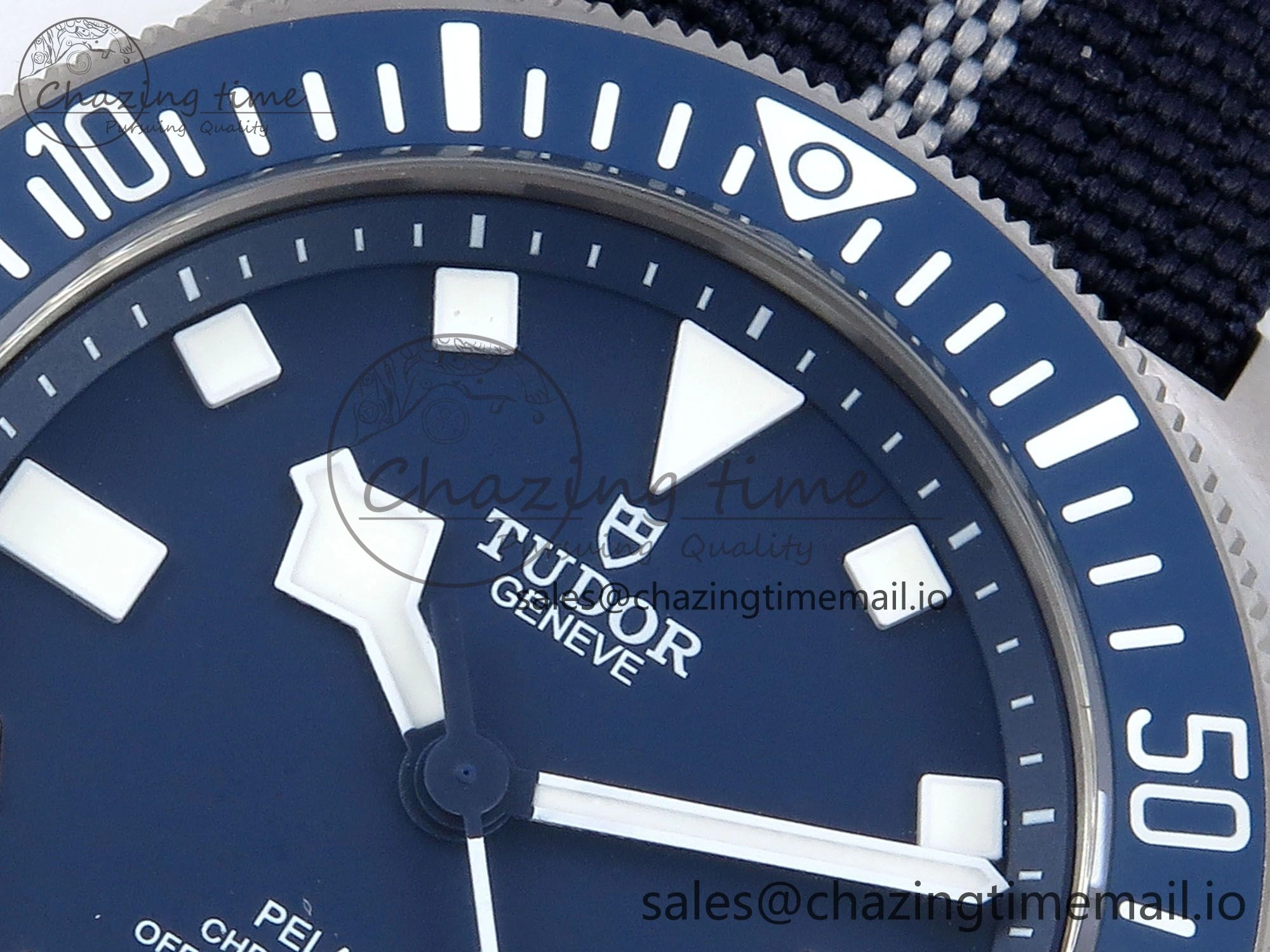 Pelagos FXD 25707B M+F 1:1 Best Edition Blue Dial on Blue Nylon Strap 8N24