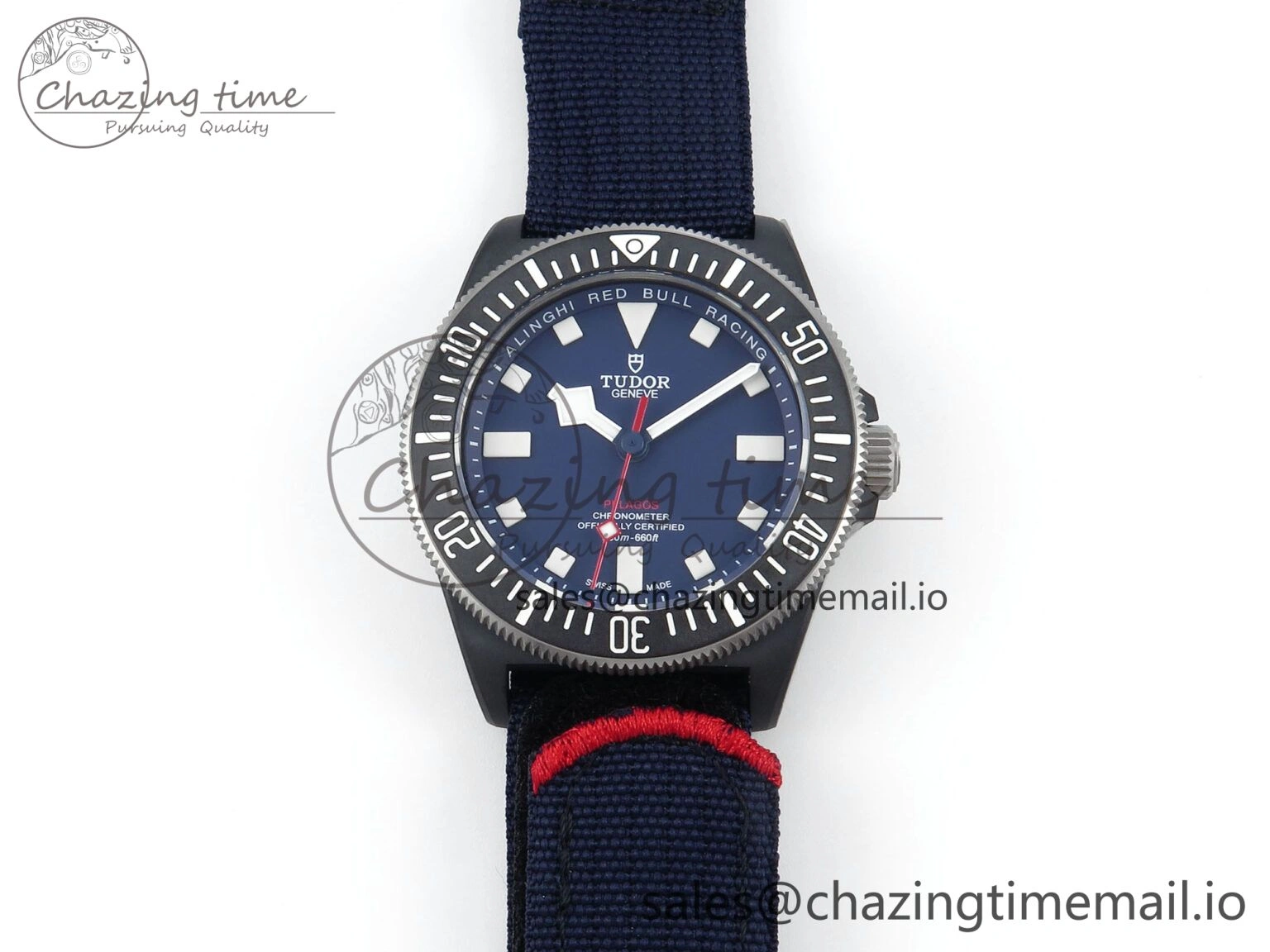 Pelagos FXD 25707KN M+F 1:1 Best Edition Blue Dial on Blue Nylon Strap 8N24