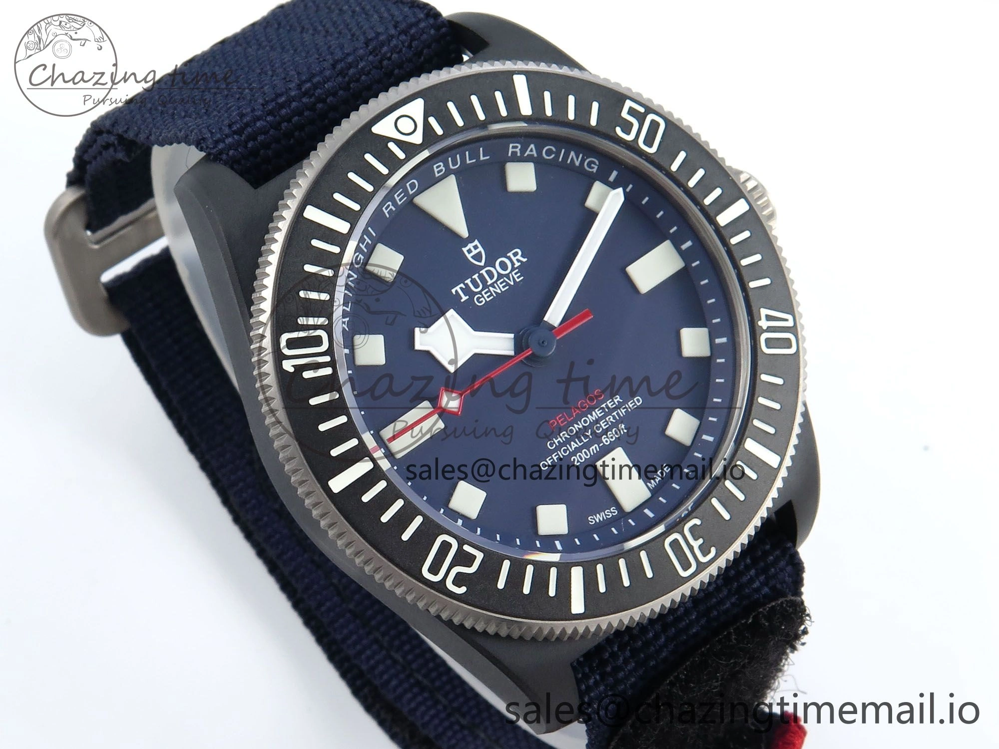Pelagos FXD 25707KN M+F 1:1 Best Edition Blue Dial on Blue Nylon Strap 8N24