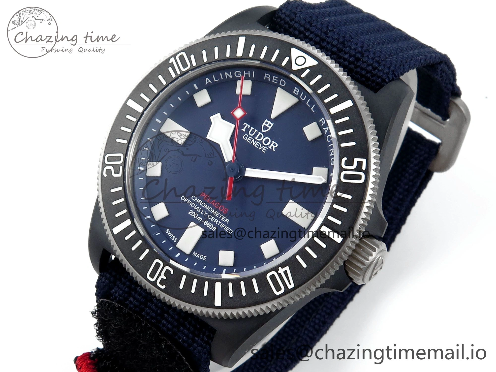 Pelagos FXD 25707KN M+F 1:1 Best Edition Blue Dial on Blue Nylon Strap 8N24