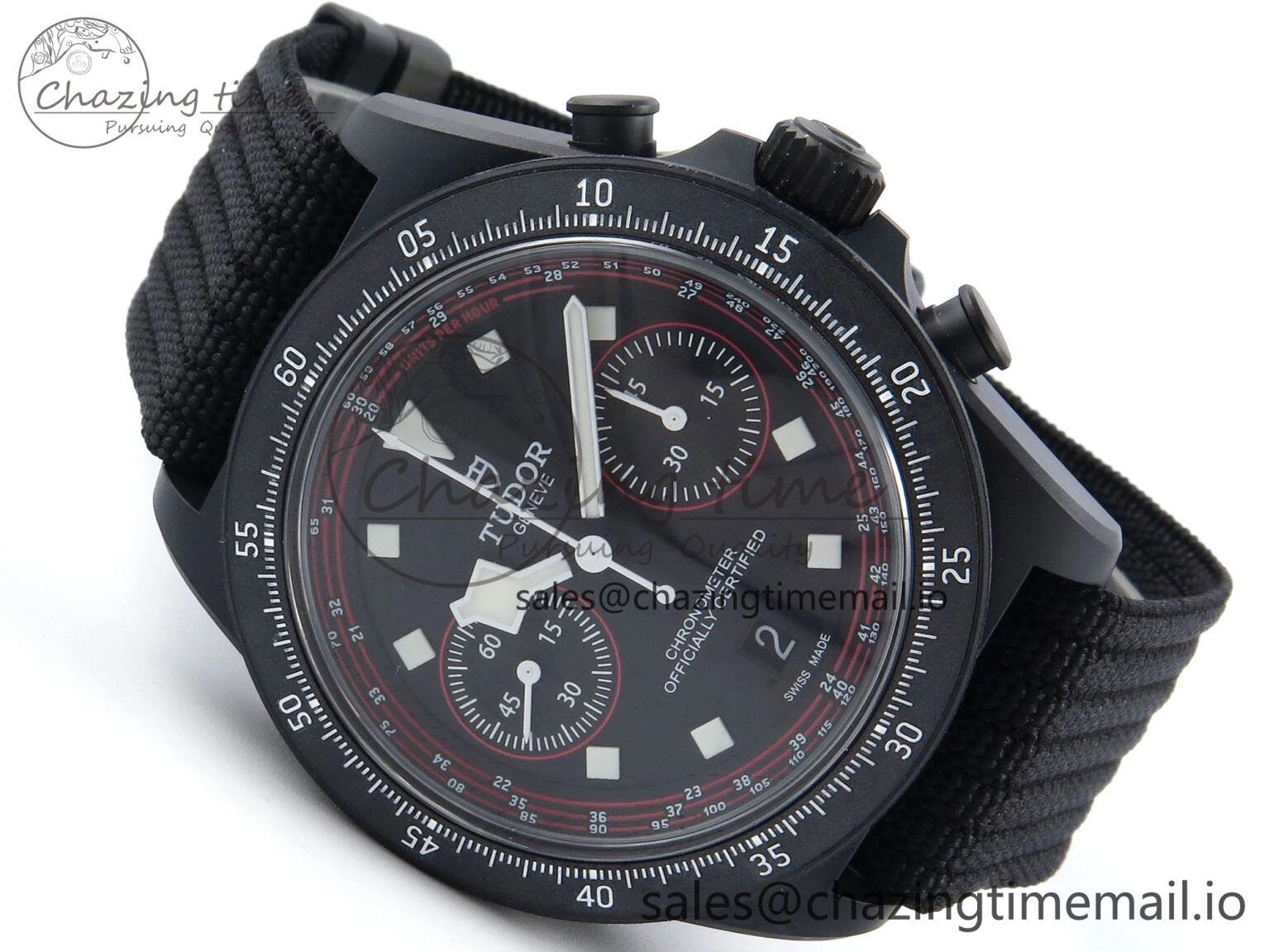Pelagos FXD Chrono M25827KN M+F 1:1 Best Edition Black Dial on Black Nylon Strap A7750