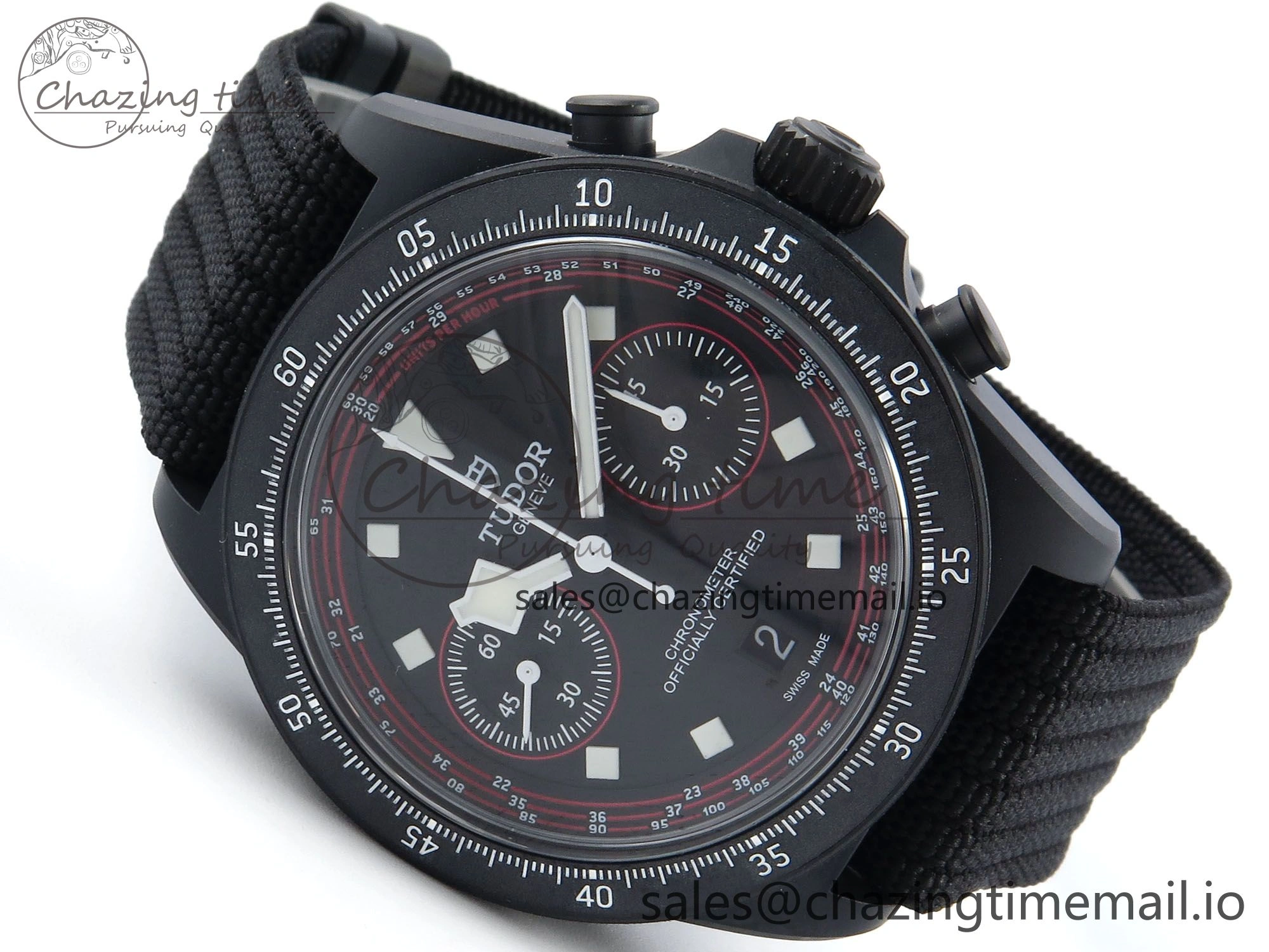 Pelagos FXD Chrono M25827KN M+F 1:1 Best Edition Black Dial on Black Nylon Strap A7750