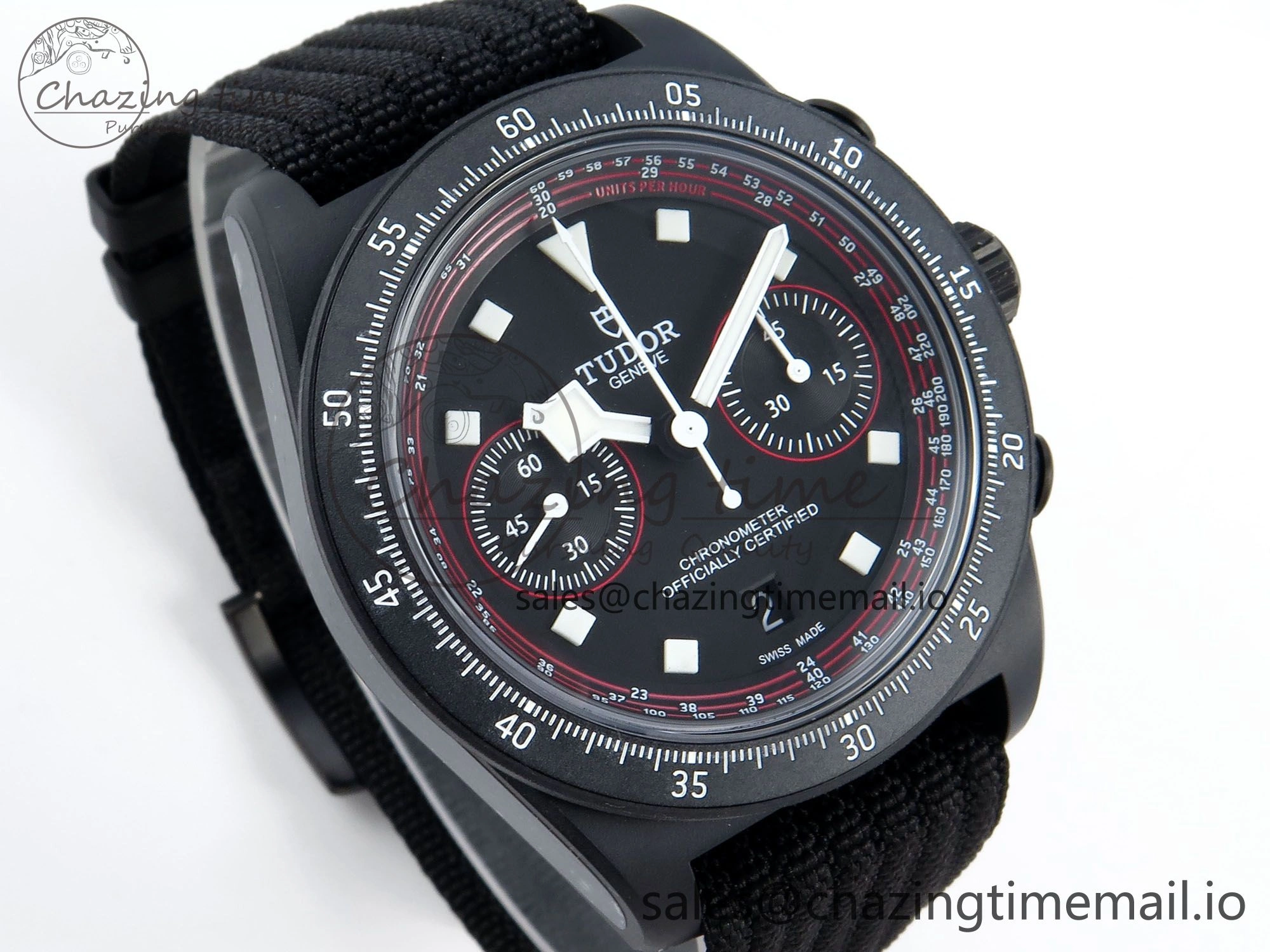 Pelagos FXD Chrono M25827KN M+F 1:1 Best Edition Black Dial on Black Nylon Strap A7750