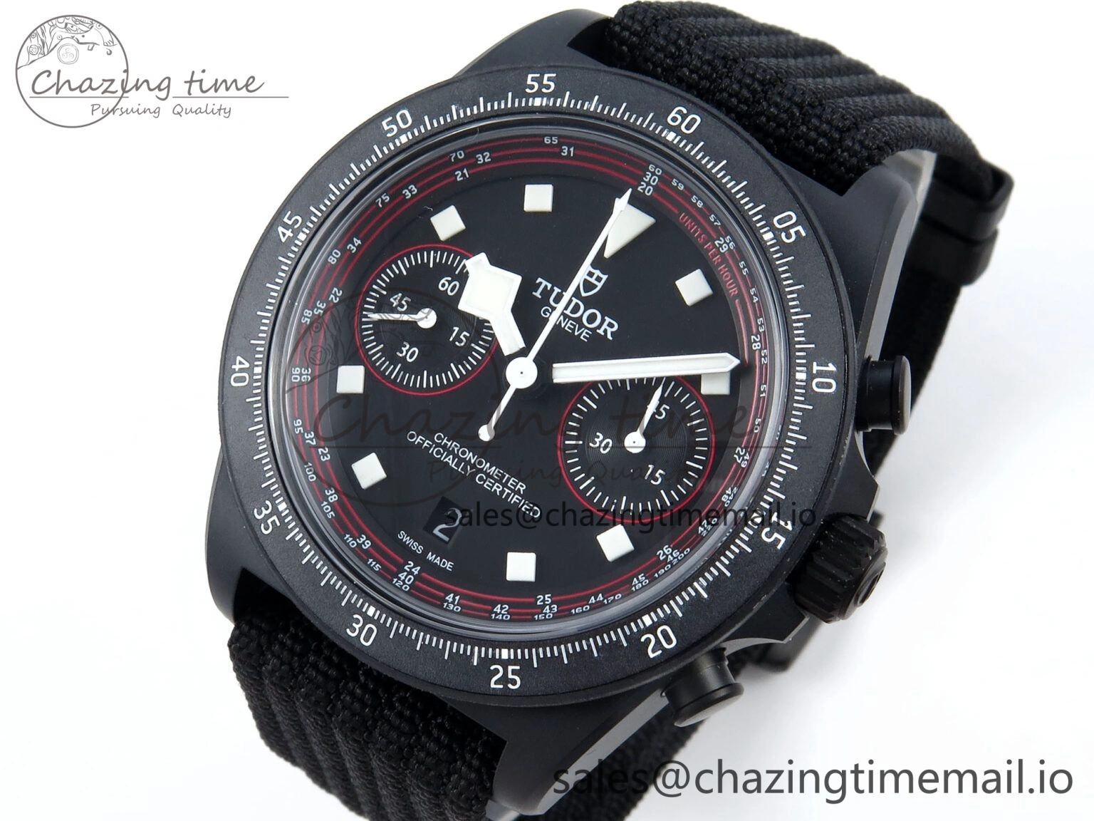 Pelagos FXD Chrono M25827KN M+F 1:1 Best Edition Black Dial on Black Nylon Strap A7750