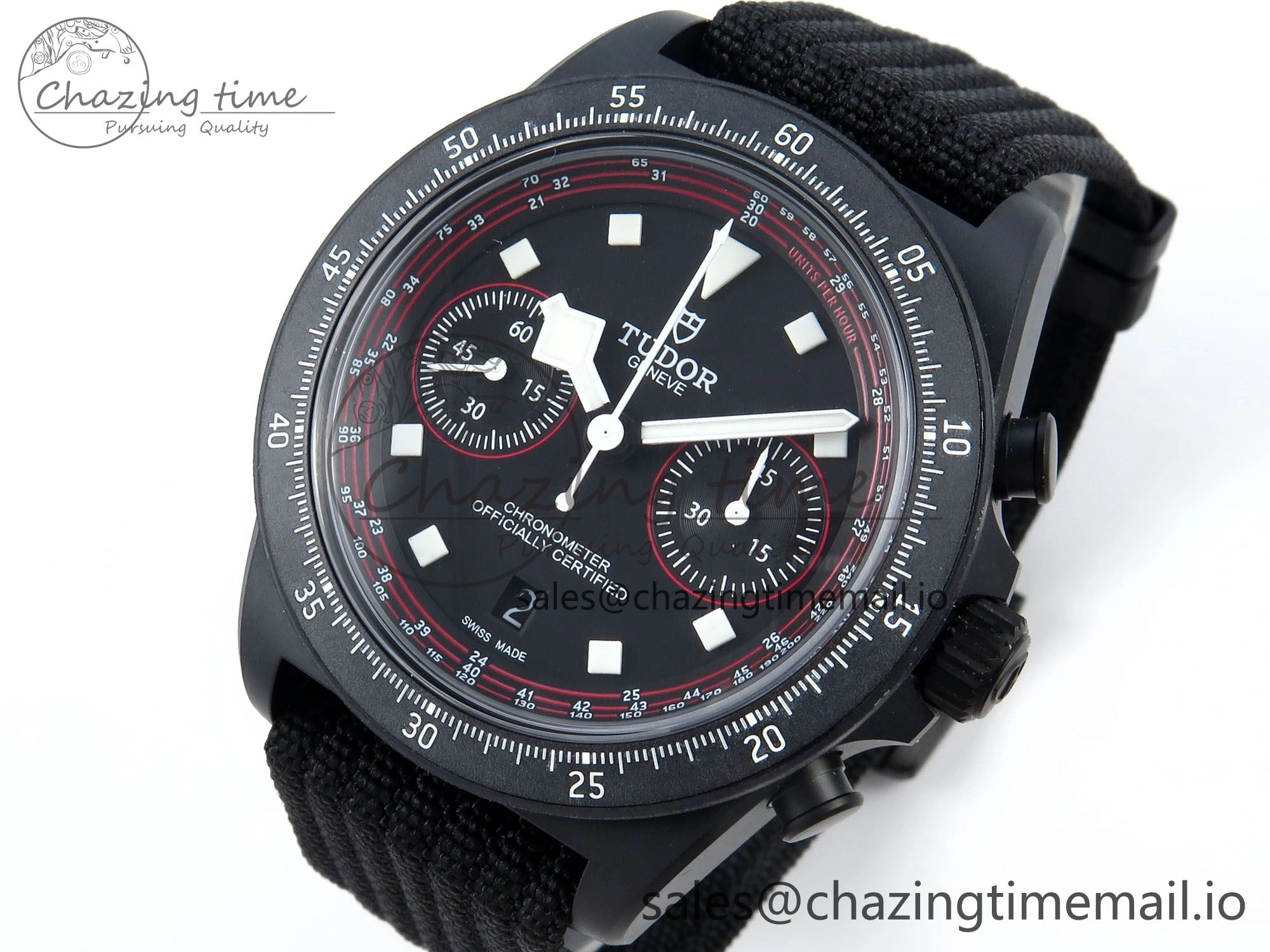 Pelagos FXD Chrono M25827KN M+F 1:1 Best Edition Black Dial on Black Nylon Strap A7750