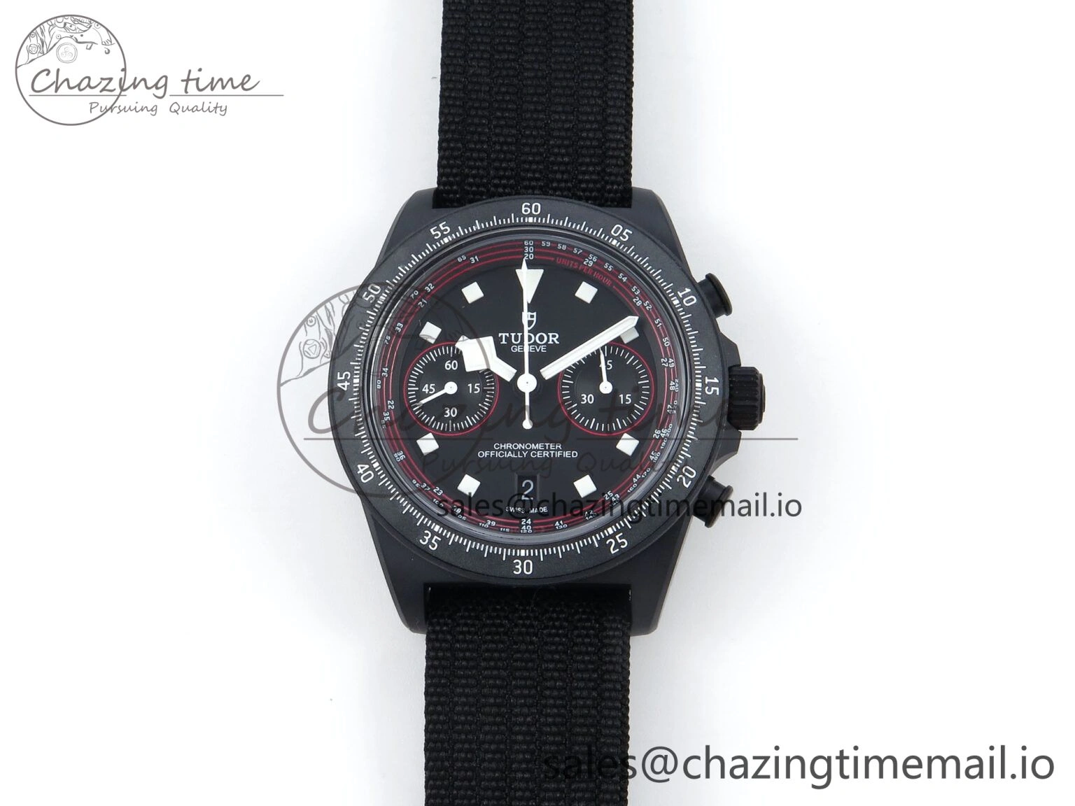 Pelagos FXD Chrono M25827KN M+F 1:1 Best Edition Black Dial on Black Nylon Strap A7750
