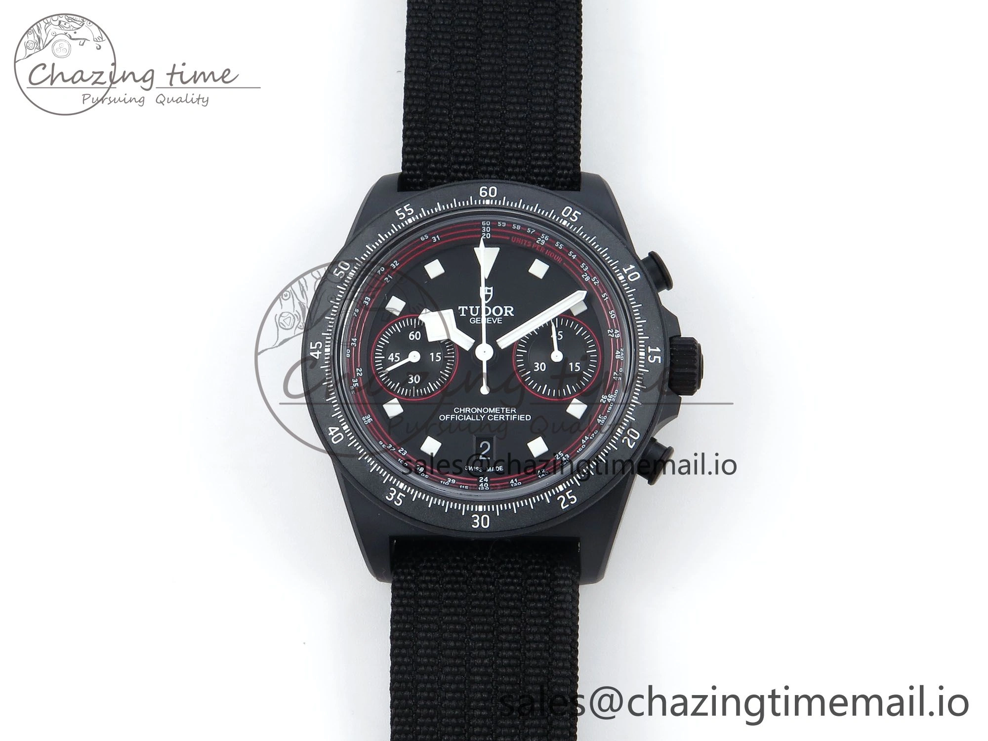 Pelagos FXD Chrono M25827KN M+F 1:1 Best Edition Black Dial on Black Nylon Strap A7750