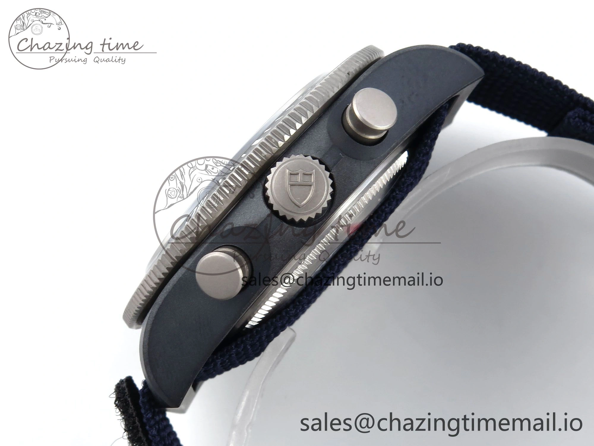 Pelagos FXD Chrono M+F 1:1 Best Edition Red Blue Dial on Blue Nylon Strap A7750