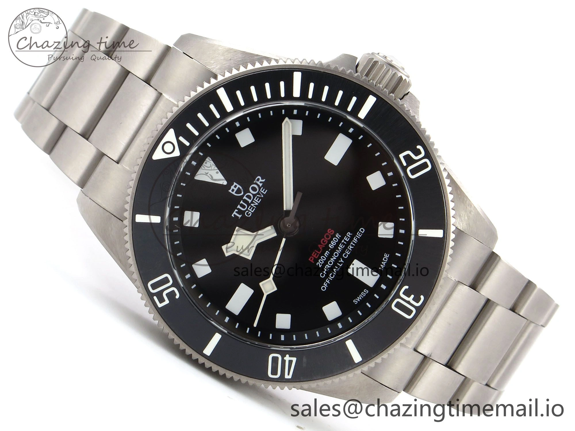Pelagos M25407N-0001 39mm Black Ceramic Ti ZF 1:1 Best Edition Black Dial on Titanium Bracelet A2824