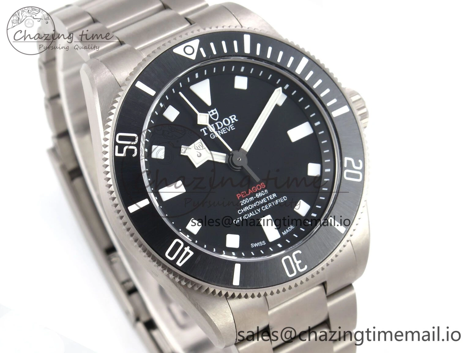 Pelagos M25407N-0001 39mm Black Ceramic Ti ZF 1:1 Best Edition Black Dial on Titanium Bracelet A2824