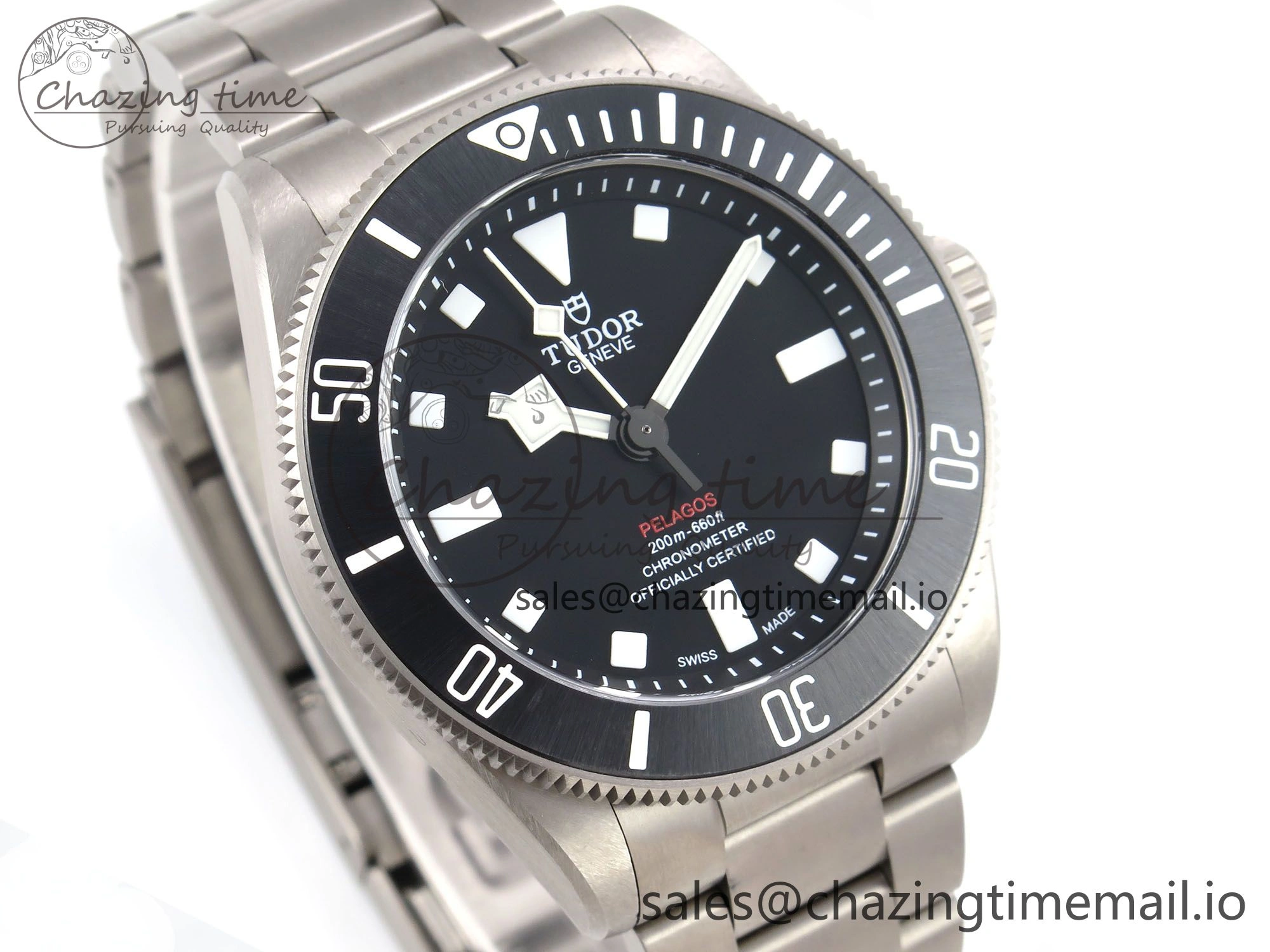 Pelagos M25407N-0001 39mm Black Ceramic Ti ZF 1:1 Best Edition Black Dial on Titanium Bracelet A2824