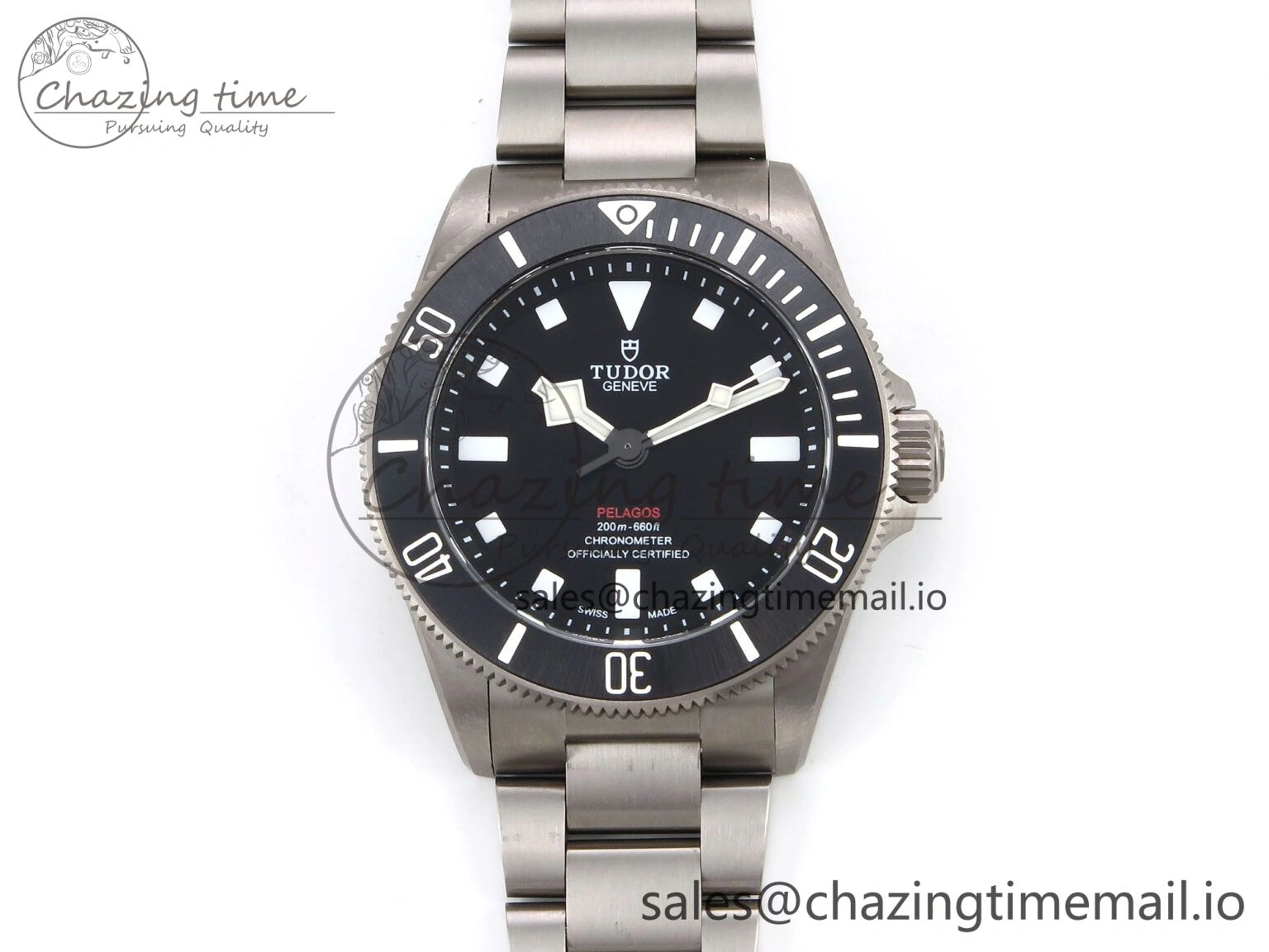 Pelagos M25407N-0001 39mm Black Ceramic Ti ZF 1:1 Best Edition Black Dial on Titanium Bracelet A2824