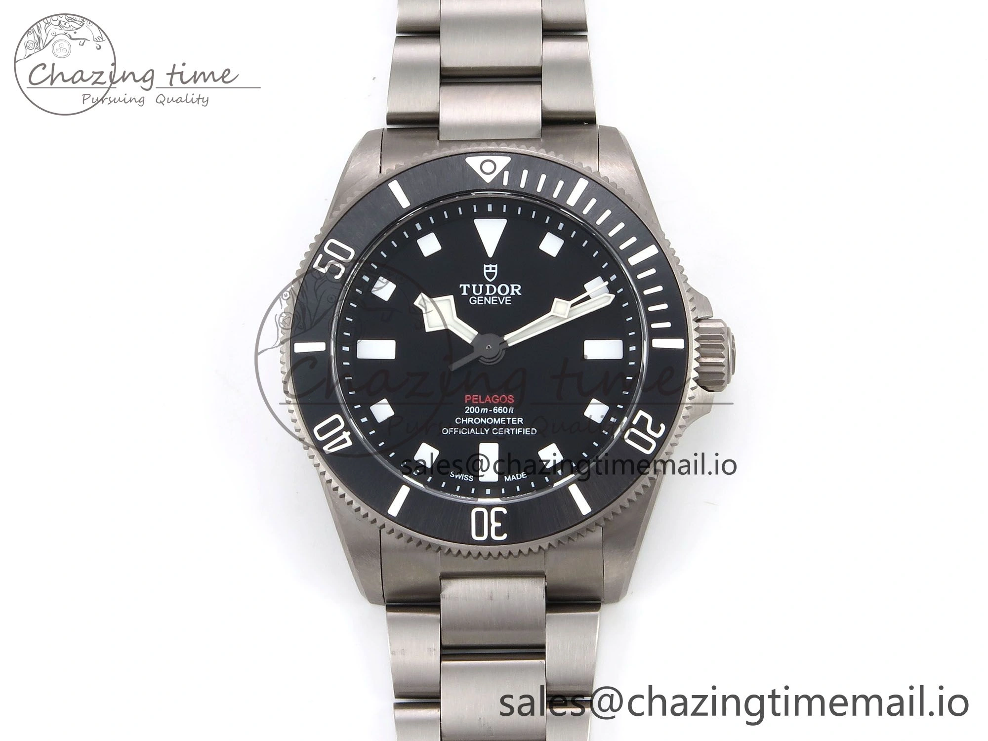Pelagos M25407N-0001 39mm Black Ceramic Ti ZF 1:1 Best Edition Black Dial on Titanium Bracelet A2824