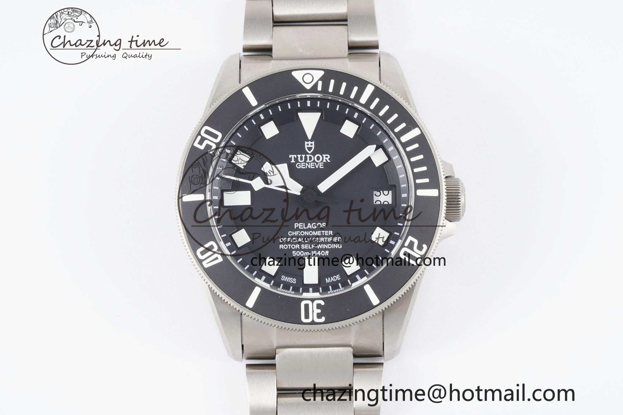 Pelagos Titanium Black Ceramic XF 1:1 Best Edition Black Dial on Titanium Bracelet A2824