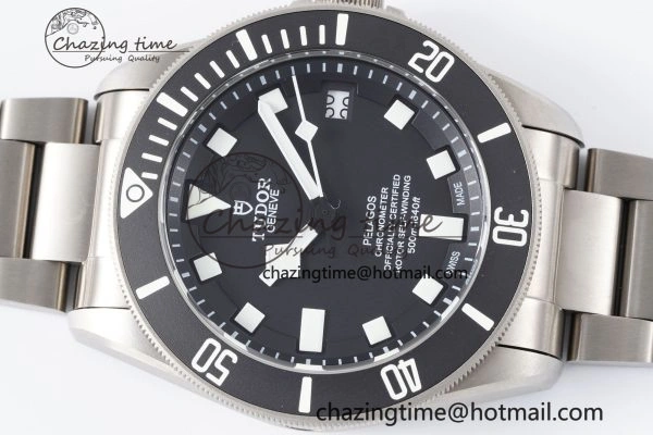 Pelagos Titanium Black Ceramic XF 1:1 Best Edition Black Dial on Titanium Bracelet A2824