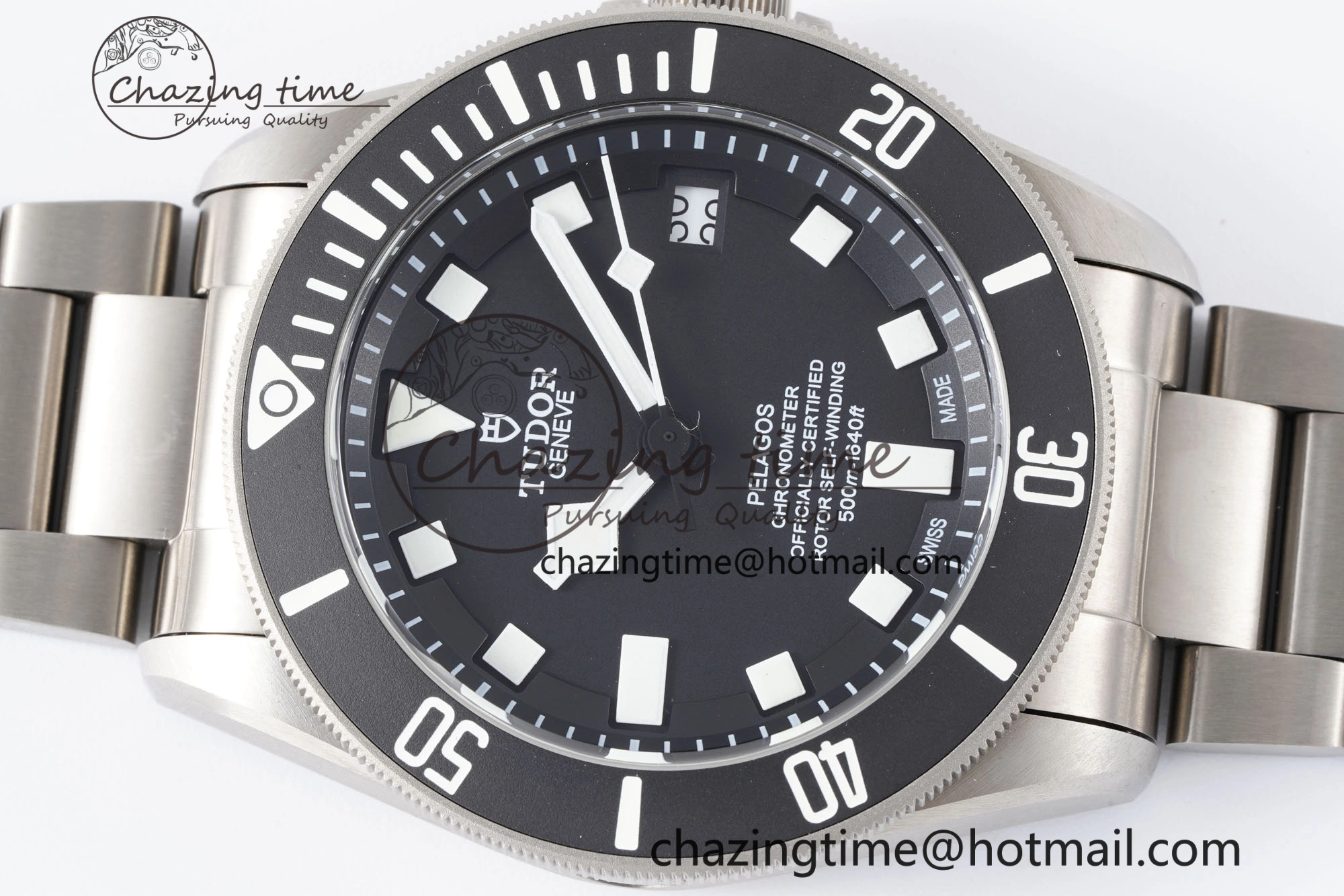 Pelagos Titanium Black Ceramic XF 1:1 Best Edition Black Dial on Titanium Bracelet A2824