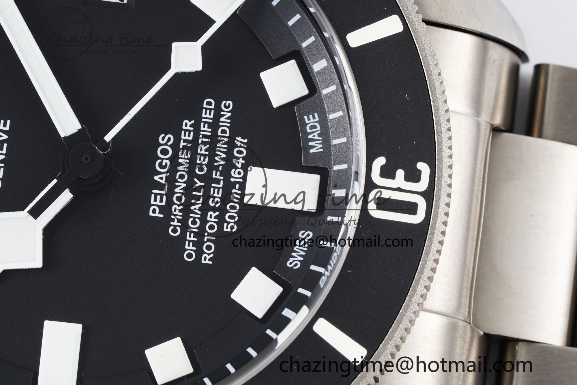 Pelagos Titanium Black Ceramic XF 1:1 Best Edition Black Dial on Titanium Bracelet A2824