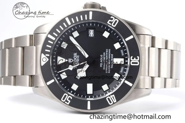 Pelagos Titanium Black Ceramic XF 1:1 Best Edition Black Dial on Titanium Bracelet A2824