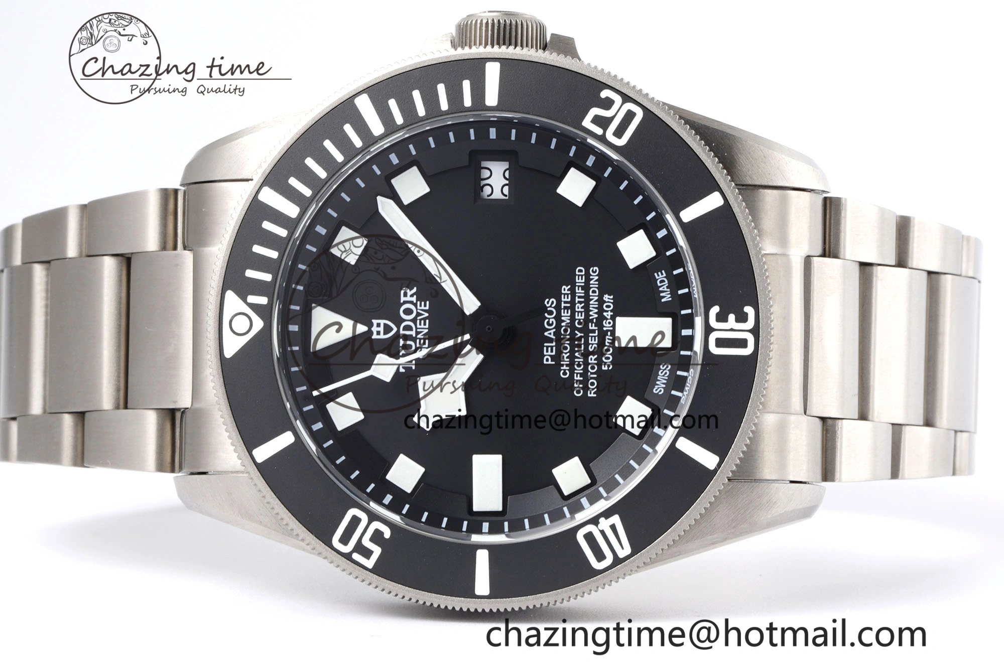 Pelagos Titanium Black Ceramic XF 1:1 Best Edition Black Dial on Titanium Bracelet A2824